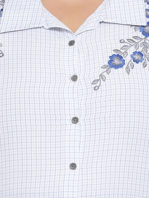 floral embroidered a-line kurta - 16642932 - Standard Image - 4
