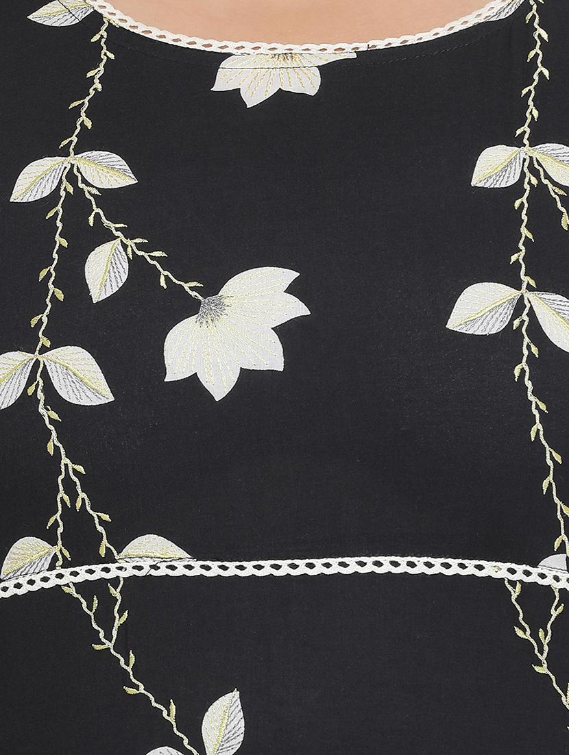 floral printed a-line kurta - 16642936 - Zoom Image - 4