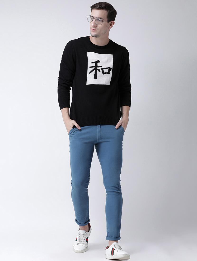 black chest print pullover - 16643025 - Zoom Image - 4