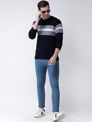 navy blue striped pullover - 16643031 - Standard Image - 4