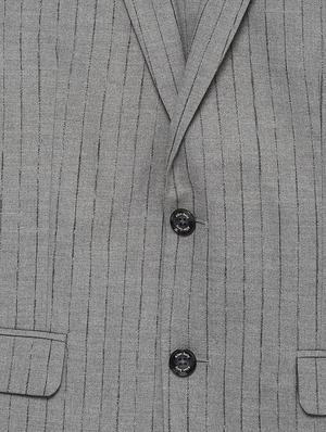 grey striped casual blazer - 16643071 - Standard Image - 4