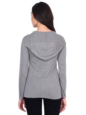 hooded neck asymmetric shrug - 16643370 - Standard Image - 4