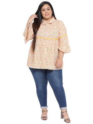 bell sleeved floral shirt tunic - 16643530 - Standard Image - 4