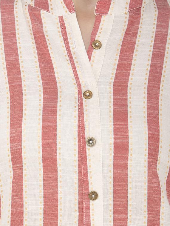 striped straight kurta - 16643543 - Zoom Image - 4
