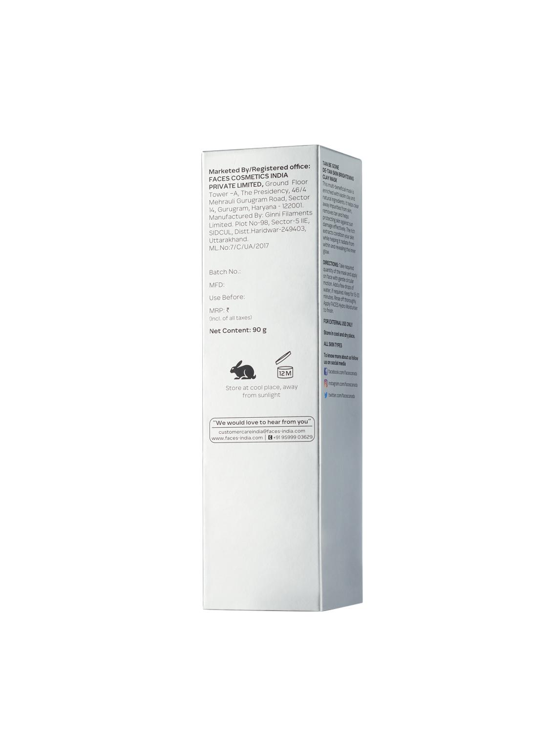 faces canada tan be gone de tan skin brightening clay mask - 16643612 - Zoom Image - 4