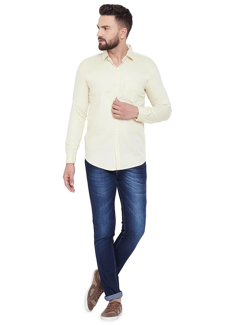 yellow solid casual shirt - 16643974 - Zoom Image - 4