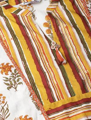 floral printed kurta palazzo set - 16644056 - Standard Image - 4