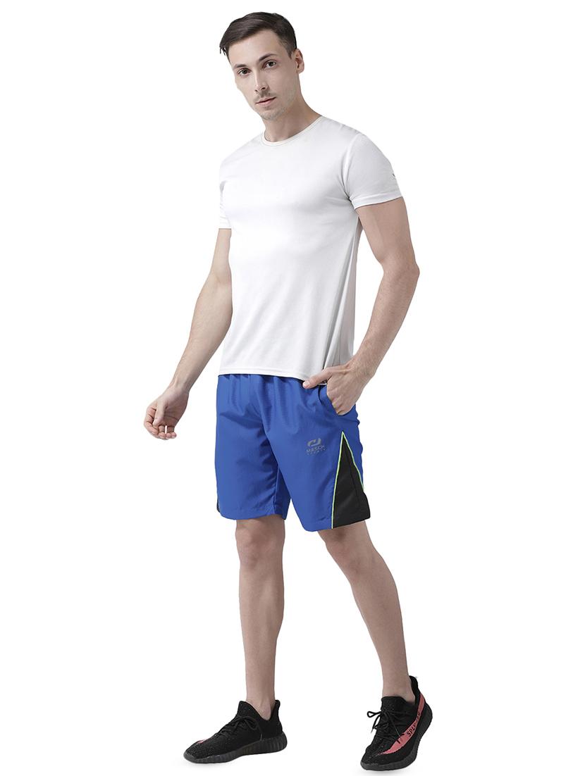 blue color block shorts - 16644075 - Zoom Image - 4