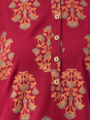 block printed a-line kurta - 16644151 - Standard Image - 4