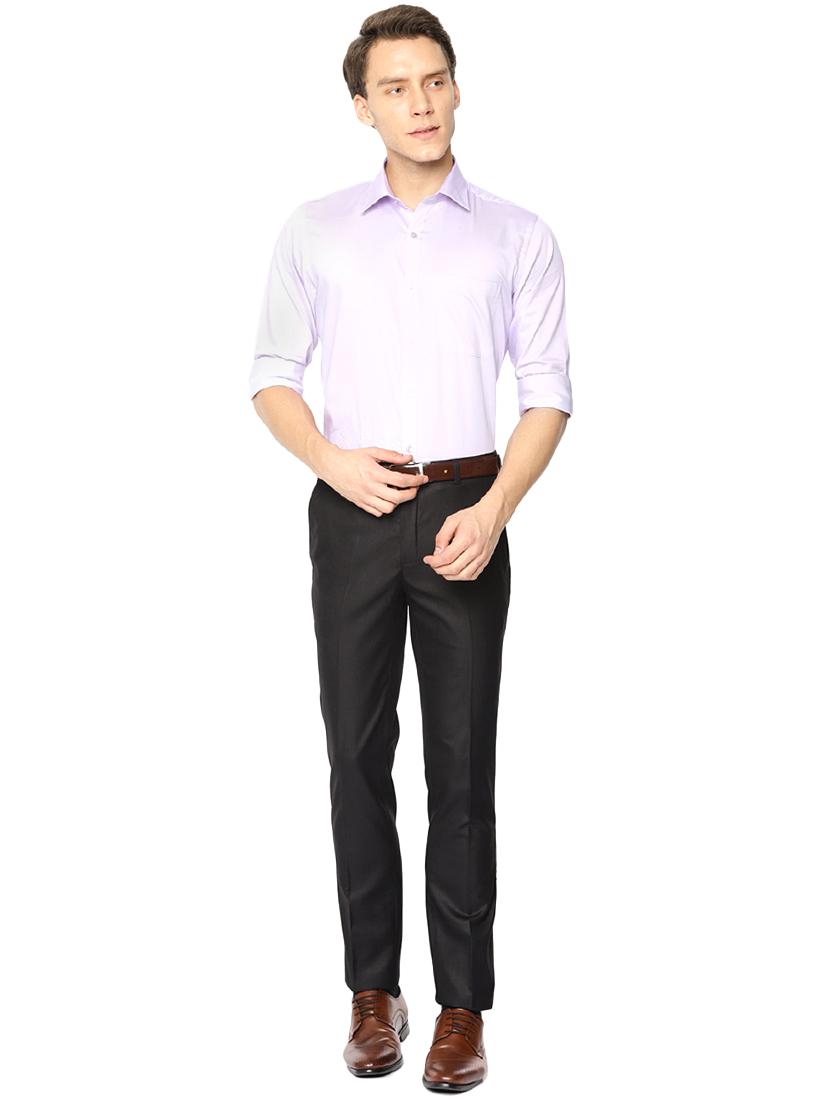 black solid flat front formal trouser - 16644182 - Zoom Image - 4