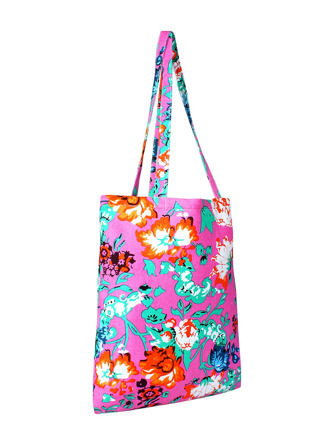 pink canvas printed shopping bag - 16644294 - Zoom Image - 4