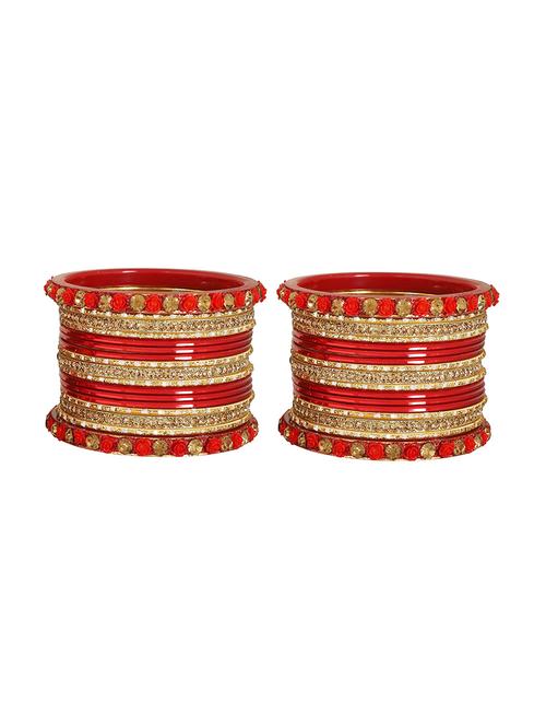 red gold tone brass bangles - 16645043 - Standard Image - 1