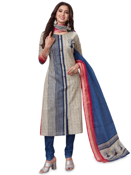 printed unstitched suit - 16645311 - Very Small Image - 1