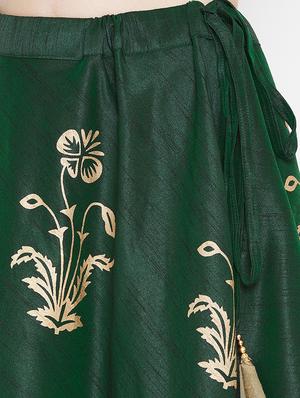 block print a-line lehenga - 16645508 - Standard Image - 4