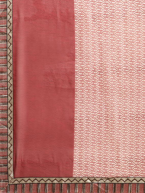 geometric printed saree with blouse - 16645612 - Zoom Image - 4