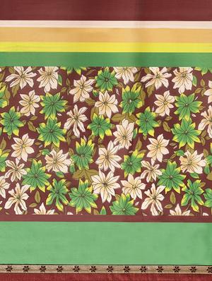 floral printed saree with blouse - 16645636 - Standard Image - 4