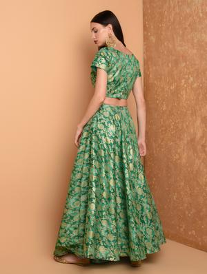 floral flared skirt with top set - 16645787 - Standard Image - 4