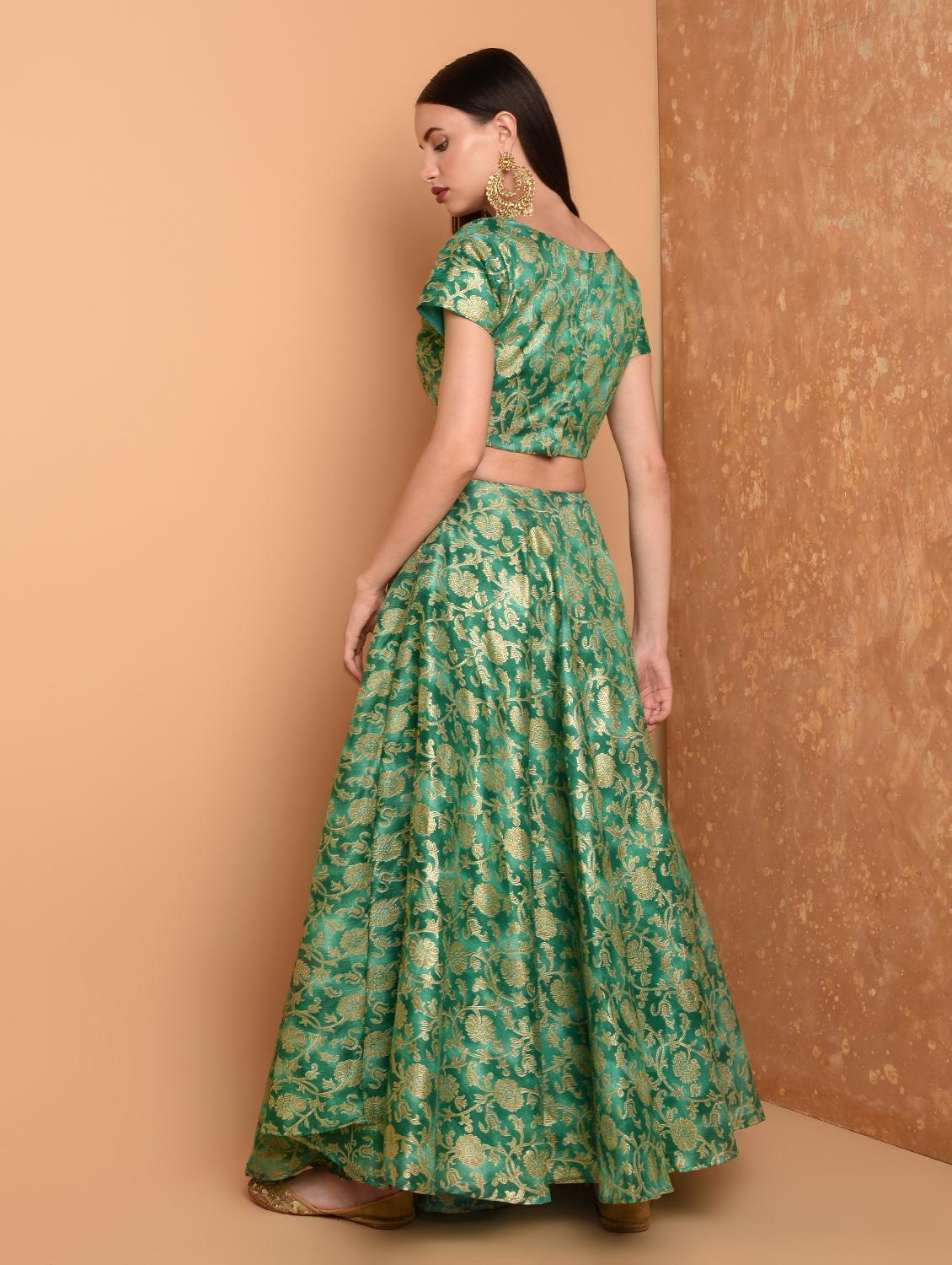 floral flared skirt with top set - 16645787 - Zoom Image - 4