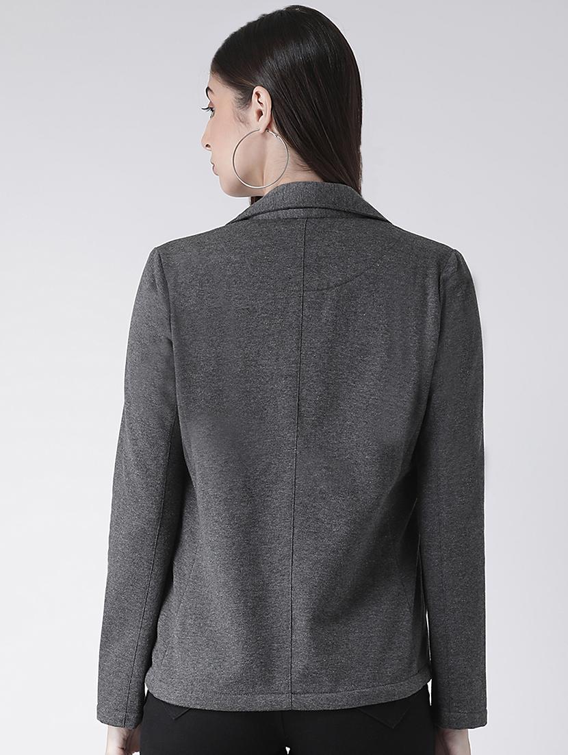 lapel neck solid jacket - 16645810 - Zoom Image - 4