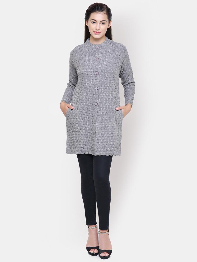 long sleeved woolen cardigan - 16645919 - Zoom Image - 4