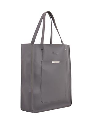 grey leatherette (pu) regular handbag - 16645980 - Standard Image - 4