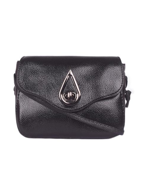 black leatherette (pu) regular sling bag - 16646763 - Standard Image - 1