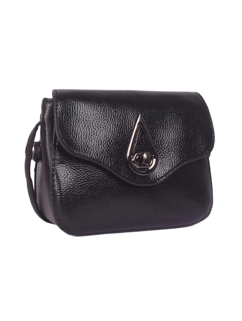 black leatherette (pu) regular sling bag - 16646763 - Zoom Image - 4