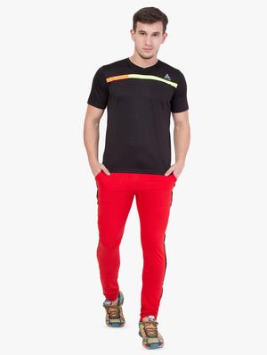 red side striped full length track pant - 16648498 - Standard Image - 4