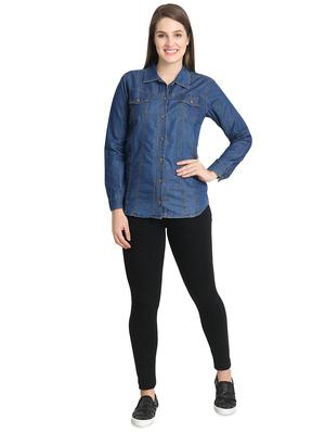 long sleeved denim shirt - 16648668 - Standard Image - 4