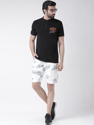 white typographic print bermuda shorts - 16648810 - Standard Image - 4