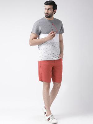 red solid shorts - 16648821 - Standard Image - 4