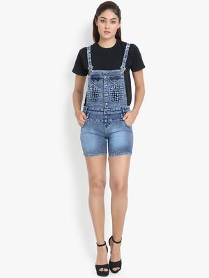 stone washed denim dungaree - 16649368 - Standard Image - 4