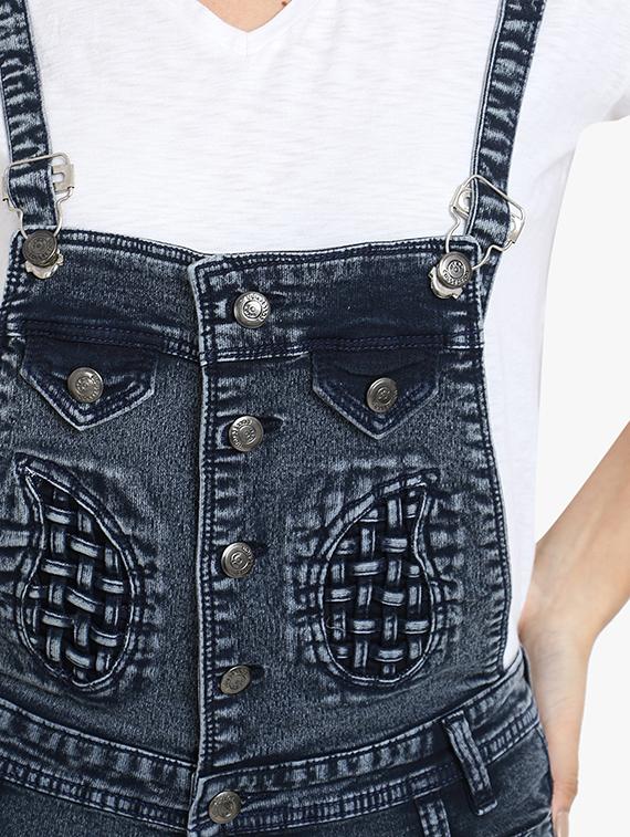 stone washed denim dungaree - 16649369 - Zoom Image - 4