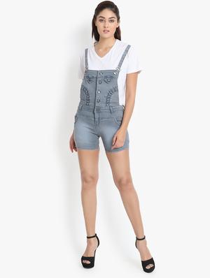 stone washed denim dungaree - 16649372 - Standard Image - 4