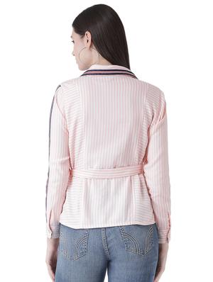 tie knot striped side tapping shirt - 16649530 - Standard Image - 4