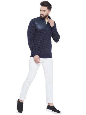 navy blue printed sweatshirt - 16649589 - Standard Image - 4