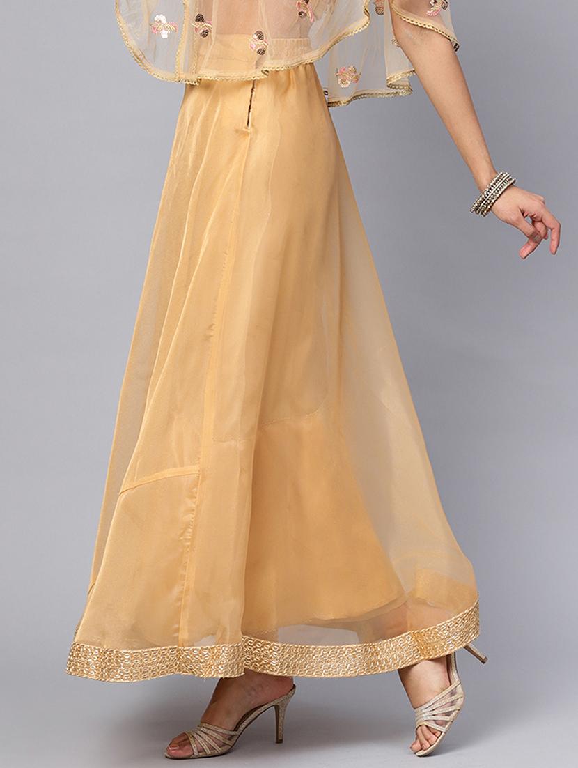 solid flared skirt - 16650185 - Zoom Image - 4