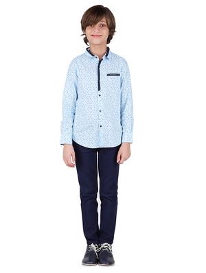 blue cotton shirt - 16650651 - Standard Image - 4