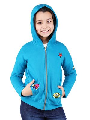 blue quirky patch hooded sweatshirt - 16650755 - Standard Image - 4