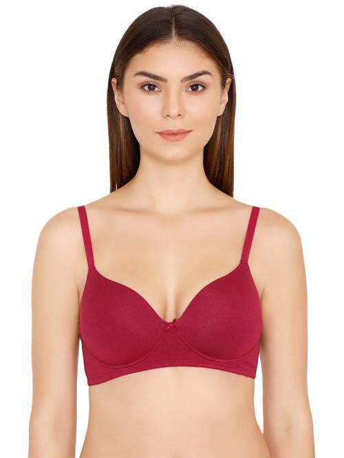 bow patch solid push up bra - 16650935 - Standard Image - 1