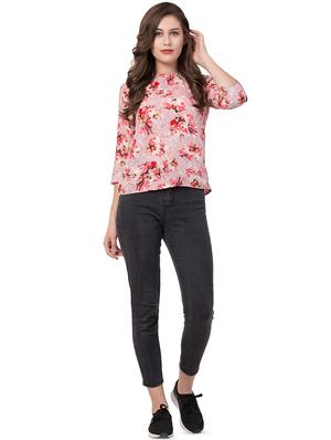 round neck floral top - 16650937 - Standard Image - 4