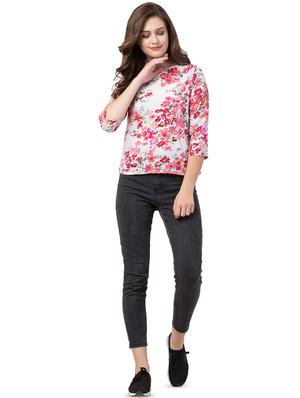round neck floral top - 16650946 - Standard Image - 4