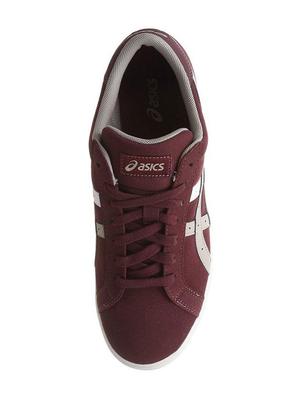 maroon leatherette lace up sneakers - 16651970 - Standard Image - 4