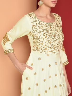 embroidered anarkali gown - 16654287 - Standard Image - 4