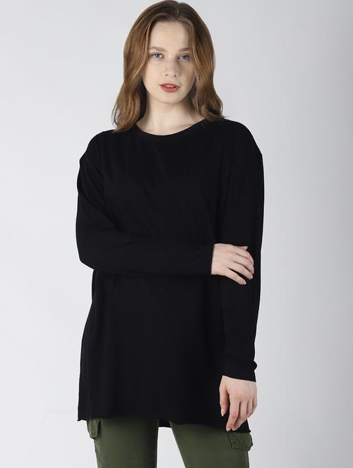 long sleeved solid tee - 16654601 - Standard Image - 1