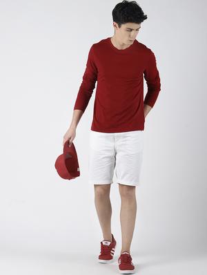 maroon solid t-shirt - 16654606 - Standard Image - 4