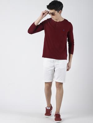 maroon solid t-shirt - 16654608 - Standard Image - 4