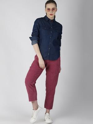 high rise solid trouser - 16654637 - Standard Image - 4