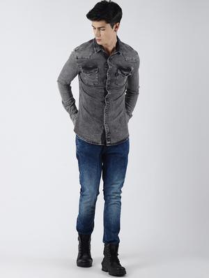 grey faded casual shirt - 16655746 - Standard Image - 4
