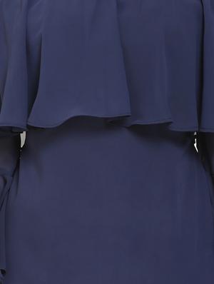 off shoulder layered a-line dress - 16655778 - Standard Image - 4